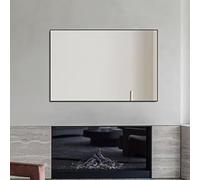 ANYHI 36X24 Inch Wall Mirror for Bathroom, Rectangular Black Bathroom Mirror with Aluminum Frame for Livingroom, Wall moutned Horizontal or Vertical