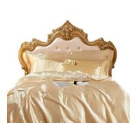 Anyhouz Anycozy Beddings Beige EU Single Size 2 Pcs High End Satin Smooth Duvet Cover Set Luxury Polyester Silky Soft Cozy Bedding Set