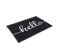 Anyhouz Anymat Doormat Black Hello Lettered PVC Non Slip Dirt Trap Absorbent Mat - 60x90cm