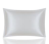 Anyhouz Anypillow Pillowcase 50x90cm White Pure Real Silk For Comfortable And Relaxing Home Bed