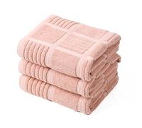 anyi 100 Cotton Pink Kitchen Towels, Absorbent Dish Towels for Washing Dishes, Kitchen Hand Towels with Loops for Drying Dishes