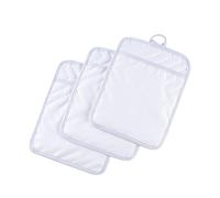 Anyi Pot Holders and Oven Mitts 7" X 9" Heat Resistant Pocket Pot Holder Set Feature of Non Slip Kitchen Hot Pad Oven Mitts, 3-Pack (White)