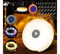 Anyingkai Portable Camping Fairy Lights, 10m Solar & USB Extendable, Multicolor LED, Waterproof IP44, Outdoor Camping & Hiking