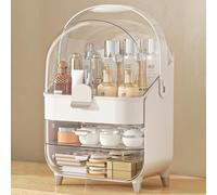 Makeup Organizer, Skincare Holder Bathroom Counter Organizer, Storage Box Cosmetic Display Cases, Teen Girl Gifts Trendy Stuff Make up Organizers for Vanity, Dresser, Countertop (Silver)