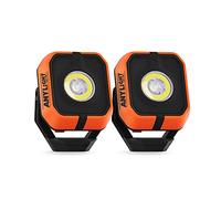 Anylight Led Work Light with 4 Modes,1200LM Portable COB Magnetic Light,3350mAh Recharge Spotlight and Floodlight,150° Rotate IP65 Waterproof for Car Repair and Camping (2 Packs)