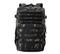 Anynoch 35L Military Tactical Backpack Mountaineering Camping Camouflage Rucksack Black Large Capacity Multi-Functional Sports Bag with Molle Webbing (brown camouflage)