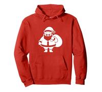 Anyone Can Be Santa Claus fun cutout retro design Pullover Hoodie