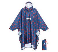 ANYOO Waterproof Rain Poncho Adult Reusable with Sleeves & Reflective Tape | Lightweight Ventilated, PU8000mm, Ripstop, Hooded, Multi-use, for Hiking Camping Cycling Outdoor Activities, Unisex