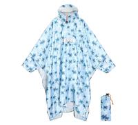 ANYOO Waterproof Rain Poncho Adult Reusable with Sleeves & Reflective Tape | Lightweight Ventilated, PU8000mm, Ripstop, Hooded, Multi-use, for Hiking Camping Cycling Outdoor Activities, Unisex