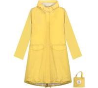 ANYOO Women Waterproof Raincoat Rain Jacket with Hood, Lightweight Long Rain Coat Windbreaker Trench, Yellow, One Size