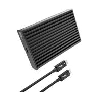 ANYOYO 40Gbps M.2 NVMe SSD Enclosure for TB 4/USB4, Up to 3400 MB/s(black) | Fanless Aluminium Case, Dual-Sided Heat Sink for M5/M4 MacBook Pro, MacBook Air, Mac mini, Windows PC (SSD Not Included)