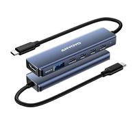 ANYOYO 6-in-1 Dual 4K@60Hz HDMI Docking Station, 3×10Gbps USB-C Ports, 100W PD, Video&Data Output, USB-A 3.1, Compatible with MacBook, Dell, HP, iPad, Steam Deck