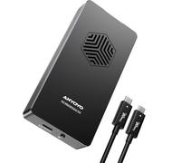 ANYOYO 80Gbps M.2 NVMe SSD Enclosure, Compatible with Thunderbolt 5/4/3 & USB4 V2.0, High-Speed External SSD Case for MacBook M4/Mini, Aluminium Cooling Fan Design, Up to 8TB Storage, Black