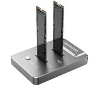 ANYOYO Dual-Bay NVMe SSD Cloner Dock - 10Gbps USB 3.2 Gen2 Offline Clone Duplicator for M/B+M Key SSDs, Tool-Free Aluminum M.2 NVMe Enclosure & hard drive docking station, NVMe Cloner, Not SATA Cloner