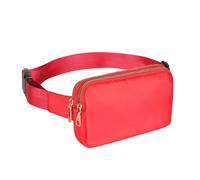 Anypack Waist Bag Orange Dual Zipper Crossbobdy Belt Bag with Adjustable Strap