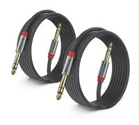 ANYPLUS Guitar Cable, 3 m, 6.35 mm Cable Jack to Jack, Fish Wire Braided 6.35 mm Stereo Instrument for Guitar, Bass Amplifier, Key Instrument, Electronic Piano, etc.