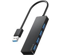 ANYPLUS USB 3.0 Hub, 4 Port USB Hub Splitter,Portable USB Adapter Mini Multiport Expander for Desktop, Laptop, Xbox, Flash Drive, HDD, Console, Printer, PC, Keyboards, HP, Dell