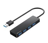 ANYPLUS USB Hub, Multiport USB Splitter Adapter, 0.85 ft Portable Slim USB 3.0 Hub, USB Extender for Laptop, PC, MacBook, iMac, Surface Pro, Mac Pro, Flash Drive, XPS, Mouse, HDD