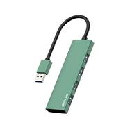 ANYPLUS USB Hub, USB 3.0 Hub Aluminum Alloy Ultra Slim USB Splitter, Portable 4 Port USB Extender, USB Hub for Laptop, PC, MacBook, iMac, Surface Pro, Mac Pro, Flash Drive, XPS 【Green】
