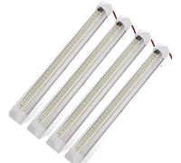 ANYPOWK 12 Volt LED Light Strip - Daylight 6000 K, 13.4 Inch, 108 LEDs, 5 W, 500 Lumens, Interior Lighting with Switch for Motorhomes, Boats and Trailers, Set of 4