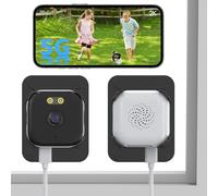 ANYQOO Window Security Camera 2K 3MP for Looking Through Glass, Anti-Reflection Night Vision, Indoor Camera for Street View & Driveway, 2.4/5GHz WiFi, AI Motion Detection, 24/7 Recording (2 PACK)