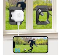 ANYQOO Window Security Camera 2K 3MP for Looking Through Glass, Anti-Reflection Night Vision, Indoor Camera for Street View & Driveway, 2.4/5GHz WiFi, AI Motion Detection, 24/7 Recording (1 PACK)