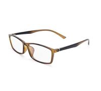 Anyrain Blue Light Blocking Reading Glasses, TR90 Frame, Ultra-Thin Lenses Sports Glasses, Lightweight, Flexible Reading Glasses for Computer, PC, Glasses Case (Khaki, 3.00)