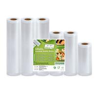 Anysea Vacuum Sealer Rolls Vacuum Sealer Bags: 6 Roll 15|20x2|28x3| x300 cm| BPA-Free | Heavy Duty Embossed | Vacuum Seal Food Bags, Food Sealer Saver Rolls for Vacuum Sealer