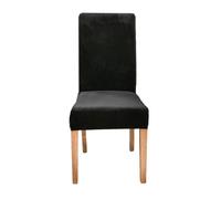 Anyseat Black Velvet Stretch Chair Cover for Kitchen Chairs