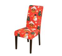 Anyseat Bright Orange Holiday Elastic Chair Cover for Dining Room