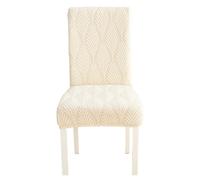 Anyseat Chair Cover Beige Series Leaf Lines Design with Elastic Material for Dining Room Kitchen Wedding Hotel Banquet Restaurant