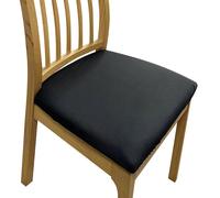 Anyseat Chair Cover Black Plain No Print Stretch Seat Cover for Home Dinning Kitchen Washable Removable