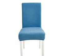 Anyseat Chair Cover Blue Micro Knitted Design with Elastic Material for Dining Room Kitchen Wedding Hotel Banquet Restaurant