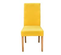 Anyseat Chair Cover Bright Yellow Velvet Plush Stretch Elastic Slipcover