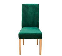 Anyseat Chair Cover Dark Green Velvet Plush Stretch Elastic Slipcover