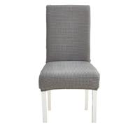 Anyseat Chair Cover Dark Grey Micro Knitted Design with Elastic Material for Dining Room Kitchen Wedding Hotel Banquet Restaurant