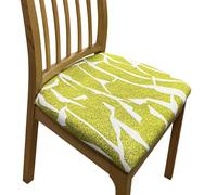 Anyseat Chair Cover Gold and White Crack Linear Design Stretch Seat Cover for Home Dinning Kitchen Washable Removable