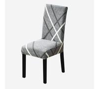 Anyseat Chair Cover Grey with Linear Design with Anti-Dirt and Elastic Material for Dining Room Kitchen Wedding Hotel Banquet Restaurant