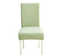 Anyseat Chair Cover Light Green Wavey Lines Design with Elastic Material for Dining Room Kitchen Wedding Hotel Banquet Restaurant