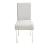 Anyseat Chair Cover Light Grey Micro Knitted Design with Elastic Material for Dining Room Kitchen Wedding Hotel Banquet Restaurant