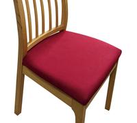 Anyseat Chair Cover Maroon Red Plain No Print Stretch Seat Cover for Home Dinning Kitchen Washable Removable