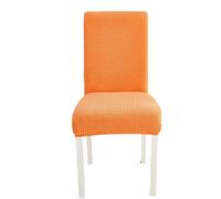Anyseat Chair Cover Orange Micro Knitted Design with Elastic Material for Dining Room Kitchen Wedding Hotel Banquet Restaurant