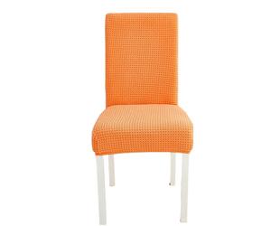 Anyseat Chair Cover Orange Micro Knitted Design with Elastic Material for Dining Room Kitchen Wedding Hotel Banquet Restaurant