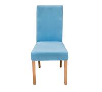 Anyseat Chair Cover Sky Blue Velvet Plush Stretch Elastic Slipcover