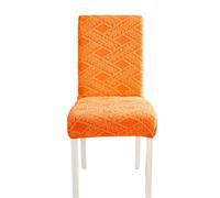 Anyseat Orange Knitted Veins Elastic Chair Cover for Dining Room