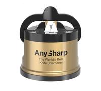 AnySharp Pro Gold World's Best Knife Sharpener, with PowerGrip - Stainless Steel