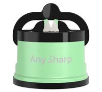 AnySharp Pro Metal Knife Sharpener, Hands-Free Safety, PowerGrip Suction, Sharpens All Kitchen Knives, Ideal for Hardened Steel & Serrated, World's Best, Compact, One Size, Mint
