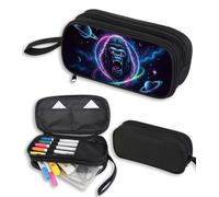 AnySmic Gorilla Pencil Case for Boys Girls, Large Pencil Pouch for Kids at Primary Elementary School, Polyester Big Capacity Pen Case, Double Zipper, Pen Bag Organizer