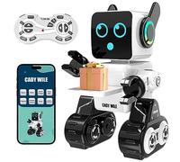 anysun Robot Toy for Kids, Smart RC Robots with Touch, App and Remote Control, Programmable Toy Robot, Walk, Dance, Sing, Talk, Ideal Gift for Boys and Girls (White 2.0)
