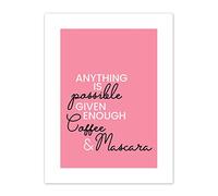 Anything Possible Coffee Mascara Canvas Wall Art Print